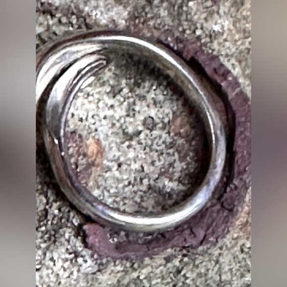 STERLING SILVER RING BYPASS ARTISAN MINIMALIST MODERN 5.5 5493 p - Picture 3 of 8